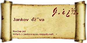 Jankov Éva névjegykártya